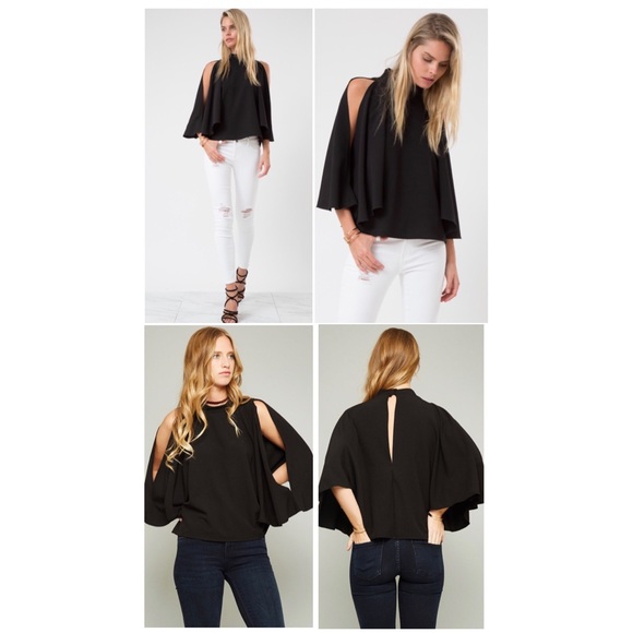 Kimono Top with Open Shoulder Sleeves - Picture 5 of 8